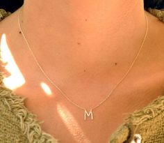 Pave diamond initial necklace Diamond Initial Necklace, Everyday Necklace, Quality Diamonds, Etsy Fashion, Buying Jewelry, Solid Yellow, Name Necklace, Initial Necklace, Cute Jewelry