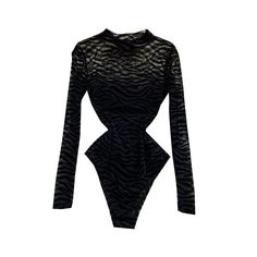 Get your hands on this gorgeous Black Mesh Long-Sleeved One-Piece Bodysuit and add a little unique style to your wardrobe. This outfit is available in one exclusive black color! The exclusivity of the color makes this one-piece bodysuit unbelievably classy. Even with its uniqueness, this outfit is very comfortable to wear. This outfit can be used in various events with comfort and class. This bodysuit is made from the highest quality rayon and polyester which makes it easy to wash and care for. Party Bodysuit With Long Sleeves, Elegant Fitted Black Bodysuit, Trendy Long Sleeve Bodysuit For Evenings, Trendy Long Sleeve Bodysuit For Evening, Fall Party Long Sleeve Bodysuit, Black Long Sleeve Jumpsuits And Rompers For Fall, Chic Fitted Long Sleeve Bodysuit, Party Stretch Long Sleeve Bodysuit, Stretch Long Sleeve Bodysuit For Party