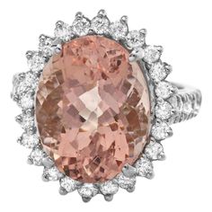 10.70 Carats Natural Morganite and Diamond 14K Solid White Gold Ring Total Natural Morganite Weight is: Approx. 9.40 Carats Morganite Measures: Approx. 15 x 12 mm Natural Round Diamonds Weight: Approx. 1.30 Carats (color G-H / Clarity SI1-SI2) Ring size: 7 (free re-sizing available) Ring total weight: Approx. 8.4 grams Disclaimer: all weights, measurements and colors are approximate and may vary slightly from the listed dimensions or as seen in the image. All pictures are magnified to show the s Emerald Cut Aquamarine Ring, Morganite Diamond, Emerald Cut Rings, Etsy Gold Ring, Diamond Cocktail Rings, Morganite Ring, White Gold Band, Natural Blue Sapphire, White Gold Ring