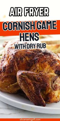 The great thing about Cornish games hens is you get to eat an ENTIRE chicken in one sitting! These air fryer Cornish game hens are juicy and packed with flavor, and best of all, they are incredibly easy to prepare. The air fryer works its magic on this chicken, along with the barbecue dry rub, to build up a deliciously crispy skin. Grab your appetite and dive into this super easy 6-step recipe!