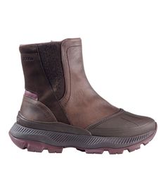 Long loved for their waterproof protection and tough-as-nails durability, our Storm Chaser pull-on boots are now better than ever. Our softest midsole provides exceptional cushioning while the updated outsole offers even more all-weather traction and stability. Order regular shoe size. (For half sizes not offered, order up to next whole size). PFC/PFAS-free durable water repellent (DWR). Easy On/Off: Pull-on design with side zipper and molded heel clip Warmth: Cozy fleece lining with soft wool i Storm Chaser, All Weather Boots, Tough As Nails, Weather Boots, Boots Waterproof, Pull On Boots, Deep Brown, Soft Wool, Ll Bean