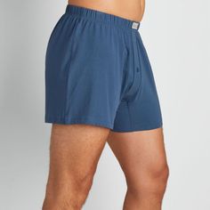 Soft organic cotton and a new roomier fit: You’ve never felt undies so clucking comfortable! Boxer Shorts, Gym Men, Gym Women, Mens Short, Organic Cotton, Womens Shorts