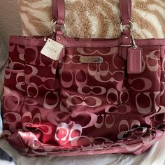 Brand New Coach Bag With Tag On Compare The Price To The Shop It’s Lots Cheaper No Tax Pink Coach Bucket Bag, Casual Coach Bags With Double Handle, Casual Coach Bag With Double Handle, Casual Coach Satchel For Shopping, Hang Bag, My Shopping List, Hanging Bag, Coach Bag, Dream Wardrobe