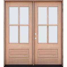 two double doors with glass panels on each side