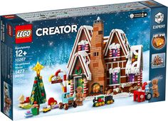 the lego creator christmas house is in its box