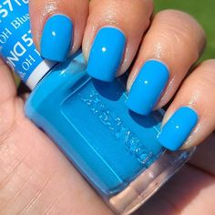 Blue Ash Nails, Bright Blue Nail Polish, Honolulu Blue Nails, Dnd Blue Nails, Blue Dnd Gel Polish, Dnd Blue Gel Polish, Dnd Gel Polish Colors Summer, Blue Nail Gel, Dnd Nails