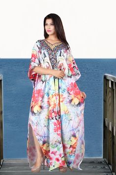 plus size kaftan dresses Spring Kaftan With Embellished Kimono Sleeves, Spring Embellished Kaftan With Kimono Sleeves, Flowy Maxi Length Kaftan For Eid, Summer Embellished Dress With Kimono Sleeves, Floral Print Dress For Eid Vacation, Floral Print Vacation Dress For Eid, Spring Bohemian Maxi Abaya, Elegant Summer Maxi-length Thobe, Elegant Summer Maxi Thobe