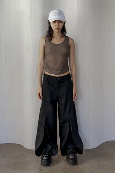 FINAL SALE - no returns or exchanges A sheer tank top with ruching at the sides. A summertime staple. Made in LA using Japanese sheer polyester. Casual Summer Bottoms For Layering, Stretch Bottoms For Layering In Summer, Sheer Tank Top, Fashion Labels, Final Sale, Tank Top, Tank Tops, How To Wear