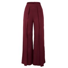 Wine Red Back Zipper Casual Wide Leg Pants Casual Wide Leg Pants, Wine Red, Bottoms Pants, Leg Pants, Wide Leg Pants, Pajama Pants, Pajamas, Wide Leg, Wine