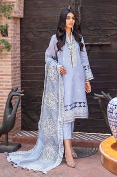 FE-12252 Gul Ahmed Eid-UL-Adha Festive Issue  2021 Casual Embroidered Lawn Suit For Eid, Eid Long Sleeve Top With Dupatta, Long Sleeve Tops With Dupatta For Eid, Long Sleeve Tops With Self Design For Eid, Florence Fashion, Latest Dress Design, Pakistani Designer Suits, Pakistani Fancy Dresses, Eid Ul Adha