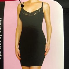 Fit Vneck Lace Body Liner Slip Black L Fitted Figure Slimming , So It’s Tight Large 10-12 Nwts This Holds You In But It’s Tight! Adj Straps Length To Hem 34”’ By Fit International Figure Improving Technology F.I.T. 88% Pokyester 14% Spandex Elastane Lace Body, Linnet, Women's Intimates, Tights, Spandex, Technology, V Neck, Lace, Women Shopping