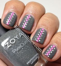 Zoya Nail Polish in London with dotted nail design Dot Nail Art, Zoya Nail, Zoya Nail Polish, Dots Nails, Get Nails, Nail Polish Designs, Cute Nail Designs, Nail Art Inspiration