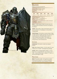 Mid Evil Armor, Guard Dnd 5e, Dnd Knight Stats, Monster Manual Dnd, Dnd Armor Stats, Dnd Guard Stats, D&d Enemies, Dnd Enemy Stats