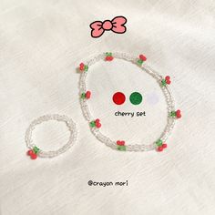 🍒🎉 Introducing our cherry-themed jewelry collection! Our hand-made 💍📿 bracelets, rings, anklets, and chokers are perfect for adding a pop of color to your outfit. Made with high-quality materials that are built to last, these pieces are crafted with care and attention to detail. We recommend matching our cherry set with the daisy bracelet! 🌸 Don't they look so cute together?! 🥰 ️ Please note that colors may appear slightly different from the picture, but the swatches show the closest real-life color. 👸🏻 All our jewelry is one size fits all, but we're happy to customize them just for you! Order now and add some sweetness to your life with our cherry-themed jewelry collection! 🛍️🎁 Trendy Handmade Cherry-colored Jewelry, Handmade Cherry Colored Round Bead Jewelry, Trendy Cherry Adjustable Jewelry, Trendy Adjustable Cherry Jewelry, Trendy Handmade Cherry Jewelry, Cute Handmade Cherry Jewelry, Daisy Bracelet, Themed Jewelry, Grab Bags