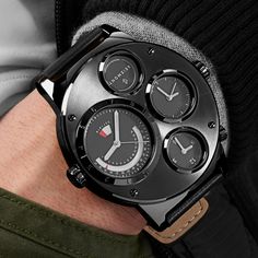 * Quartz movement – battery operated
 * Designed in Denmark
 * 4 subdials 
 * Strong stainless steel construction Time Zones, Telling Time, Day And Time, Black Case, Black Stainless Steel, Steel Watch, Stainless Steel Watch, Samsung Gear Watch, Battery Operated