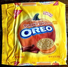 a bag of pumpkin spice oreo cereal