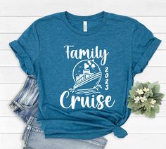 "Family Cruise Trip 2023 Shirt, Cruise Shirts, Family Cruise Shirts, Family Vacation, Summer Matching, Holiday Vacation Shirt, Cruise Squad HOW TO ORDER: 1. Please, Check and Review all Photos. 2. Select Your T-Shirt Color/Size and Text Color from drop-down menus. 3. Choose Your Quantity as much as you want. 4. Type your design color. 5. Click \"Add To Cart\". 6. Click \"Proceed to check out\" 7. When you check out, you can add a note to the seller for any request For multiple items go back to t Matching Vacation Shirts, Honeymoon Cruise, Cruise 2023, Family Cruise Shirts, Cruise Shirts, Married Shirt, Cruise Trip, Honeymoon Shirts, Memory Shirts