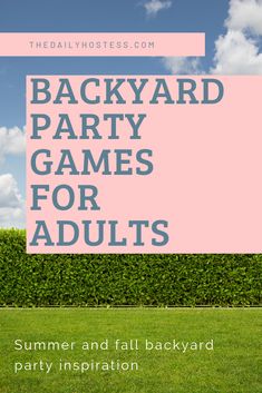 the backyard party games for adults