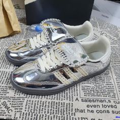 Brand New Silver Sambas, Sambas Shoes, Samba Shoes, Shoe Wishlist, Shoes Adidas, Shoes Color, Adidas Shoes, Adidas Women, Womens Shoes Sneakers