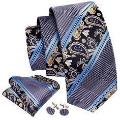 Brand: Barry Wang Material: 100% Silk What You Get: Same design Tie, Pocket Square & Cufflinks? Size: Necktie in 59" Length & 3.35" width at the tip, pocket square in 9"x 9"size Quality: Barry Wang Focus on Ties for Many Years, Good Quality Interlining Makes Our Ties Weighted and Elastic, Which are Easily Designed for A Perfect Knot.For More Quality Stylish Ties with Unbeatable Price, Please Click Our shop to Check More.With So Much Choice and Impeccable Quality, There's No Excuse Not to Have A Classic Blue Pocket Square For Father's Day, Blue Cufflinks For Business And Father's Day, Blue Formal Pocket Square For Father's Day, Blue Pocket Square For Father's Day Formal Events, Blue Pocket Square For Formal Events, Blue Pocket Square For Father's Day Formal, Blue Cufflinks For Father's Day, Cufflink Set, Tie And Pocket Square