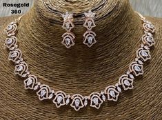 Diamond Rings Design, Jewellery Sketches, Diamond Necklace Set, Gold Jewellery Design Necklaces, Cz Necklace, Gold Necklace Designs