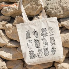 ❣️ Great gift for Owl lovers ❣️ Perfect tote for grocery shopping, packing for a trip, or your everyday bag. The canvas tote bag is the essential accessory for your daily needs. Whether you're exploring a new city or running errands. This sustainable option is perfect for toting your stuff around town, while showcasing your favorite photos or design. ABOUT OUR TOTES ◆ Dimensions: 15 x 15 inches ◆ Material: 100% cotton canvas, with heavy-duty woven handles. ◆ Bag volume capacity, approx. 12 liter Animal Design Tote Shoulder Bag For Daily Use, Daily Use Animal Design Tote Shoulder Bag, Animal Design Shoulder Bag For Daily Use, Animal Design Tote Bag For Daily Use, Daily Use Tote Bag With Animal Design, Rectangular Bag With Animal Design For Daily Use, Animal Design Tote Bag For Travel, Rectangular Bags With Animal Design For Daily Use, Rectangular Animal Design Bag For Daily Use