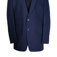 This Chiragh Apparel blazer is an elegant upgrade on dapper tailoring and features rich shades in a sumptuous fabric for elegant opulence. Fashioned from 100% premium quality cotton, this pinstripe blazer features full lining in Japanese silk, a notch lapel, two-button closure and a single-vented back. A left chest pocket and three flap pockets appoint the front while the inside has two (2) pockets on the left and one (1) pocket on the right. A flash of contrast piping is added to the jacket lin Professional Single Button Blue Blazer, Navy Long Sleeve Single Breasted Blazer, Professional Blue Single Button Blazer, Navy Single-breasted Long Sleeve Blazer, Professional Navy Blazer For Formal Occasions, Navy Formal Outerwear With Pockets, Navy Professional Blazer For Formal Occasions, Blue Semi-formal Sport Coat With Lapel Collar, Professional Navy Blazer For Semi-formal Occasions