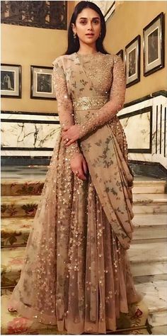 A beautiful creation by Sabyasachi . Bridal Anarkali Suits, Bridal Anarkali, Orang India, Outfit Designer, Aditi Rao, Sabyasachi Lehenga, Fashion Everyday