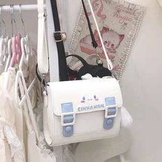 ♡ Dimension: 21 cm x 5.5 cm x 15 cm (Excluding the strap) ♡ Material: PU ♡ Handling time before shipping: 7 business days Black Kuromi, Cute Cinnamoroll, Cinnamoroll Kuromi, Kawaii Bags, Cartoon Bag, White Shoulder Bag, Hello Kitty Items, Cute Backpacks