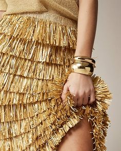 Collection gold-fringe skirt J Crew Collection, Trench Dress, Gold Fringe, Jcrew Collection, Skirt For Women, Fringe Skirt, J Crew Men, White Dress Summer, Linen Shop