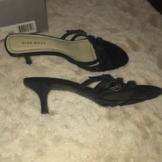 Never Worn Black Nine West Sandals Black Summer Sandals, Emo Dresses, Summer Sandals, Sandals Black, Nine West Shoes, Sandals Summer, Wearing Black, Black Sandals, Nine West