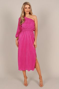 Off The Shoulder Evening Dress, One Shoulder Midi Dress, Dresses For Girls, Usa Dresses, Pleated Midi Dress, Satin Maxi Dress, Midi Length Dress, Club Dresses, Nordstrom Dresses