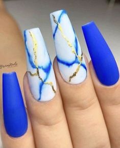 This but red instead Nails Coffin Shape, Matching Nails, Nails With Gold, Blue Coffin Nails, Blue Acrylic Nails, Glow Nails, Coffin Shape, Coffin Shape Nails, Long Acrylic Nails Coffin