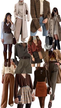 Work Academia Outfit, Comfortable Academia Outfits, H&m Dark Academia, Vintage Fall Fashion 1950s, Spain Outfit Ideas Autumn, Layering Clothing Aesthetic, Fall Outfits Zara, Soft Autumn Dark Academia, Fall Outfits Earth Tones