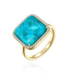 PRICES MAY VARY. STYLISH DESIGN - With exquisite treatment crafts, a perfect natural turquoise stone surrounded by lots of small round sparkling zirconia.Very beautiful, noble, and elegant. Gemstone ring size is 16*16mm natural turquoise and zirconia. The total weight is 6.1g. MEANINGFUL GIFT FOR WOMEN - Natural turquoise ring. Genuine blue turquoise due to its rich coloring and natural veining, this genuine and undyed stone inspires insight, intuition, and understanding. If given a turquoise by Birthstone Rings, Natural Gemstone Necklace, Natural Turquoise Stone, Natural Gemstone Ring, Square Ring, Square Rings, Garnet Stone, Rings Jewelry, Garnet Rings