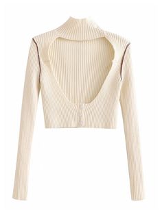 Style: commuting Size: S M Color: beige Chic Beige Ribbed Turtleneck, Trendy Beige High Neck Turtleneck, Beige Fitted High Neck Sweater, Fitted High Neck Beige Sweater, Trendy Fitted Beige Sweater, Chic Beige Turtleneck For Spring, Fitted Beige Turtleneck For Spring, Beige Stretch Turtleneck, Fitted Cream Turtleneck