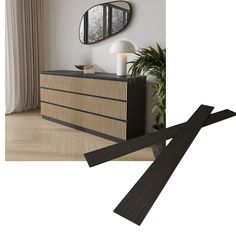 Artvoom overlay wooden slats panels for decorating furniture dressers for IKEA® malm - Artvoom Ikea Dresser Upgrade, Dresser Appliques, Slatted Furniture, Ikea Overlays, Fluted Furniture, Furniture Refurbishing, Furniture Overlays, Flat Furniture, Ikea Desk Hack