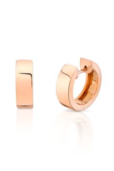 Wide Huggie Earrings JEWELRYFINE JEWELEARRING ANITA KO ROSE GOLD Rose Gold Polished Huggie Earrings, Formal Rose Gold Huggie Earrings With Polished Finish, Rose Gold Huggie Hoop Earrings, Huggie Earrings With Shiny Finish, Rose Gold Polished Finish Huggie Earrings For Gift, Rose Gold Polished Huggie Earrings For Gift, Rose Gold Huggie Earrings With Polished Finish As Gift, Gift Rose Gold Huggie Earrings With Polished Finish, Luxury Rose Gold Huggie Earrings