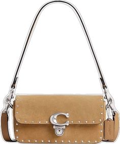 Luxury Coach Flap Bag, Luxury Coach Shoulder Bag With Metal Hardware, Coach Leather Flap Bag With Branded Hardware, Leather Flap Bag With Silver-tone Hardware, Designer Flap Shoulder Bag With Silver-tone Hardware, Luxury Bag With Gunmetal Hardware And Flap, Coach Shoulder Bag With Palladium Hardware, Luxury Satchel With Silver-tone Hardware And Flap, Luxury Flap Satchel With Silver-tone Hardware