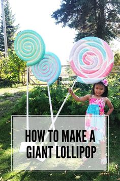 How to Make a Giant Lollipop Giant Lollipop, Lollipop Decorations, Giant Lollipops, Diy Candy Land, Lollipop Party