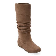 These St. John's Bay women's Korba tall slouch boots are a chic, comfy style you'll love wearing in cooler temps. They feature a flat traction sole for extra stability, a memory foam insole for greater comfort, a buckle overlay and pull-on design. Wear them over leggings or boots and a turtleneck. Features: Memory FoamAdditional Information: Traction Sole Provides Extra StabilityClosure Type: Pull OnFootwear Technology: Memory Foam InsoleShaft Circumference: 14 1/2 InchesBoot Shaft Height: 11 3/ Slouch Boots, Boots White, Slouched Boots, Comfy Fashion, Passion For Fashion, Memory Foam, Heel Height, Turtle Neck, Women Shoes