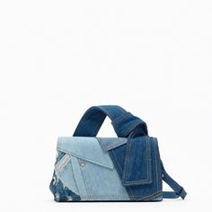 Patchwork Denim Mini City Bag Denim Mini City Bag With Patchwork Effect. Handle With Knot Detail And Long Crossbody Strap. Height X Length X Width: 4.3 X 7.5 X 2.8 Inches (11 X 19 X 7 Cm) Darm Light Blue Gray | 6025/210 Denim Rectangular Shoulder Bag With Detachable Strap, Small Black Crossbody Bag, Rectangular Denim Bag With Detachable Strap, Denim Blue Bags With Adjustable Strap For On-the-go, Tan Backpack, Denim Blue Patchwork Shoulder Bag, Mini City, On-the-go Denim Shoulder Bag With Zipper Pocket, Sequin Bag