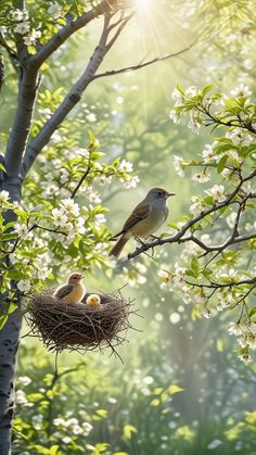 African Animals Photography, Baby Sparrow, Green Nature Wallpaper, Birds Photography Nature, Birds Chirping, Birds On A Branch, Yellow Pastel, Sunny Morning, Lovely Flowers Wallpaper