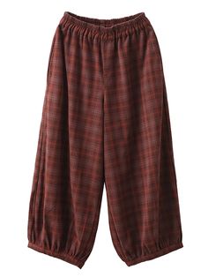 Stay cozy and stylish this fall with our Women Autumn Casual Plaid Warm Harem Pants. The perfect combination of comfort and fashion, these pants feature a trendy plaid pattern and warm fabric, making them a must-have for any wardrobe. Upgrade your casual look with a touch of warmth and style! Feature Item Code: 7675851014206 Style: Casual Waist: Elastic Waist Pattern: Plaid Length: Ankle-Length Details: Pockets Season: Spring.Autumn The model height:166cm.weight:50kg Washing Recommendations: Washing : At 30 or 40 degrees. machine wash. lay flat to dry. Iron : Iron it while it is still damp. Brown Harem Pants For Fall, Loosely Fitted Brown Harem Pants For Fall, Fall Relaxed Fit Brown Harem Pants, Baggy Trousers For Fall, Baggy Wide-leg Fall Pants, Red Cotton Harem Pants For Fall, Baggy Cargo Pants For Fall, Fall Wide-leg Relaxed Fit Harem Pants, Baggy Wide Leg Harem Pants For Fall