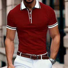 Season:Spring   Fall,Summer; Fabric:Polyester; Sleeve Length:Short Sleeve,Short Sleeves; Gender:Men's; Tops Type:Golf Shirt,Business Polo; Occasion:Casual,Business; Pattern:Color Block; Design:Patchwork,Embroidered,Button; Neckline:Lapel,Classic; Listing Date:05/29/2024 Fitted Polo Shirt With Casual Collar, Fitted Cotton Polo Shirt With Casual Collar, Fitted Polo Collar Shirt, Fitted Solid Shirt With Polo Collar, Tuxedo Shirt Men, Womens Basic Tops, Mens Outdoor Jackets, Shirt Business, Polo Classic