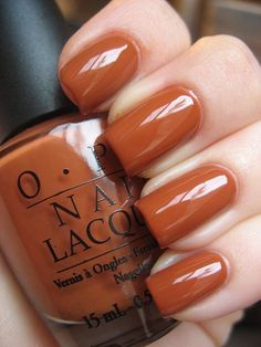 Fall Pedicure, Fall Nail Polish, Opi Nail Colors, Orange Nail, Pedicure Colors, Nagel Tips, Orange Nails