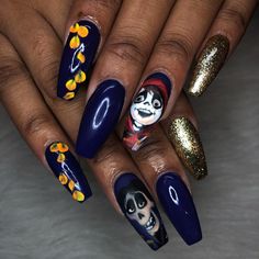 Coco Nails Disney, Coco Nail Art, Coco Nails, Coco Disney, Nail Services, Disney Nails, Glam Nails, Art Contest, Hair Clothes