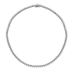 Sterling Silver CZ Statement Fashion Tennis Necklace #n1603-01 | BERRICLE Sterling Silver Chain Necklace, Diamond Simulant, Tennis Necklace, Inspired Jewelry, Sterling Silver Necklace Pendants, Accessories Jewelry Necklace, Silver Chain Necklace, Silver Pendant Necklace, Cz Stone