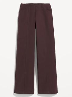 High-Waisted Pull-On Pixie Wide-Leg Pants for Women | Old Navy Stretch Pants With Welt Pockets For Fall, Stretch Dress Pants With Welt Pockets For Fall, Mid-rise Dress Pants With Pockets For Fall, Fall Stretch Dress Pants With Welt Pockets, Chic Pull-on Dress Pants For Fall, Chic Fall Dress Pants With Pull-on Style, Non-stretch Dress Pants With Elastic Waistband For Work, Stretch Pants With Pockets For Fall, Casual Pants With Seam Detailing For Fall