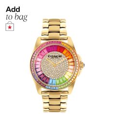 in stock Luxury Multicolor Watches With Diamond Hour Markers, Multicolor Watch With Diamond Hour Markers, Multicolor Watches With Diamond Hour Markers And Round Dial, Multicolor Watches With Diamond Hour Markers, Coach Watch With Diamond Hour Markers, Coach Watches With Diamond Hour Markers And Round Dial, Luxury Coach Watches With Polished Finish, Luxury Coach Watches With Diamond Hour Markers, Coach New York